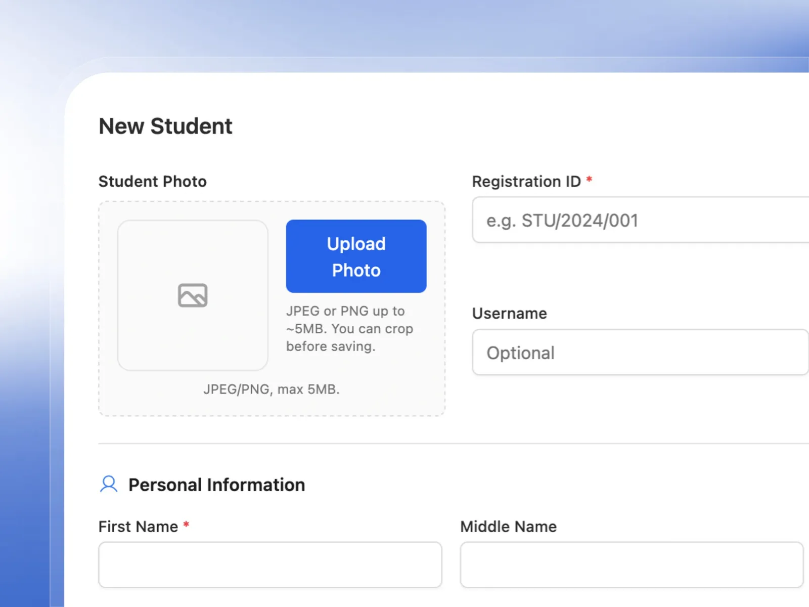 Onboard New Students Easily